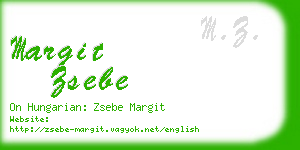 margit zsebe business card
